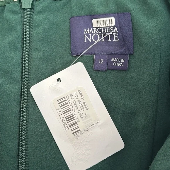 Marchesa Notte Strapless Floral Midi Dress size 12 - Picture 9 of 9